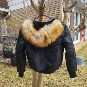 Kids Winter Jacket with Faux Fur Hood